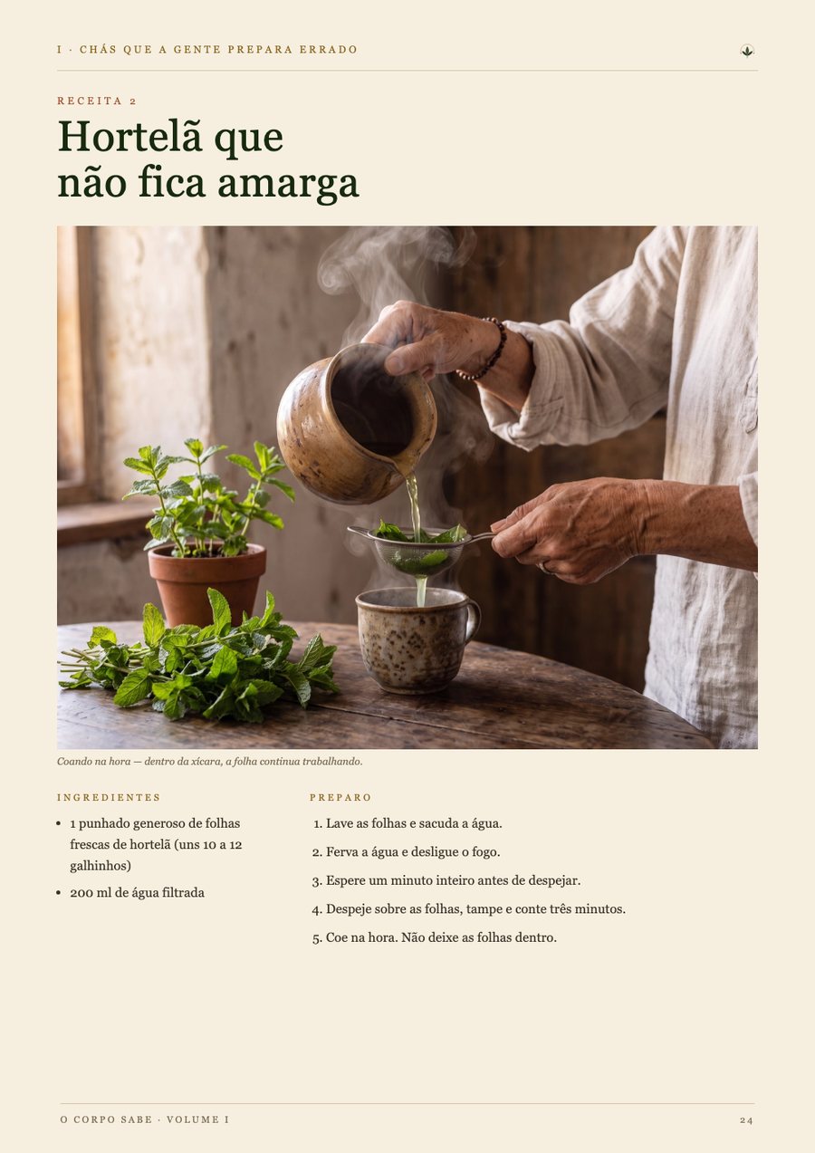 Recipe page from the book: mint.